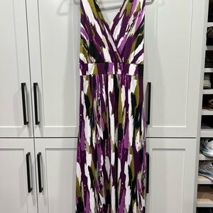 Lily Purple and Green Maxi Dress